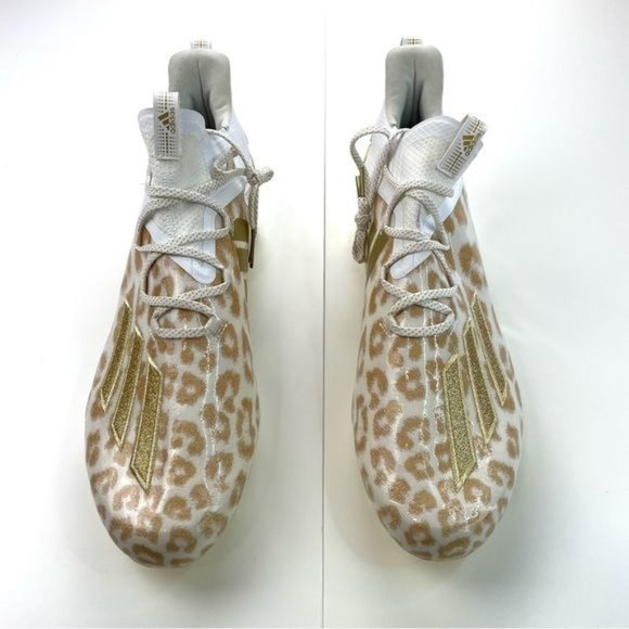 ADIDAS ADIZERO X ANNIVERSARY Men's Football Cleats SZ 18 Cheetah GOLD METALLIC - Picture 2 of 16